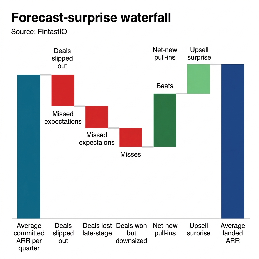 Forecast-surprise waterfall