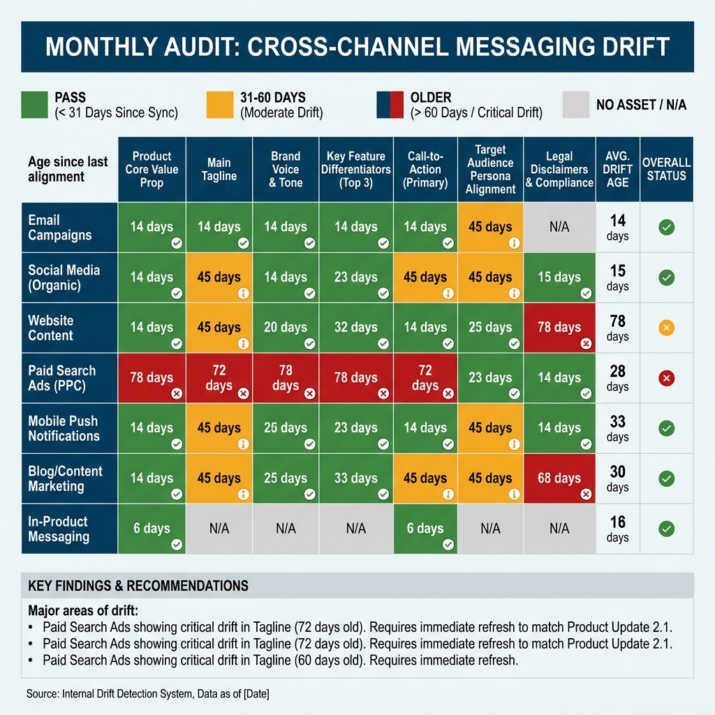 Drift-detection scorecard