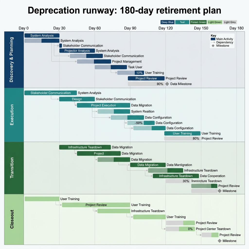 Deprecation runway Gantt
